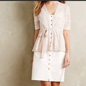 ⭐️ Anthro Knitted & Knotted Lace Wrap Cardigan